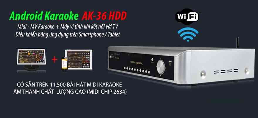 Đầu karaoke arirang AK 36 HDD tiên phong công nghệ.